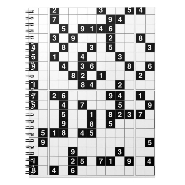 black white sudoku notebook (Front)