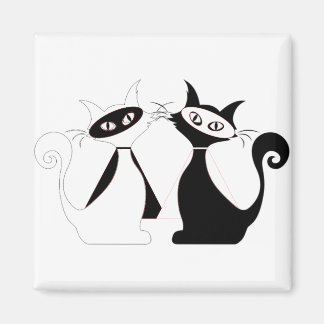 Black & White Super Cats Magnet