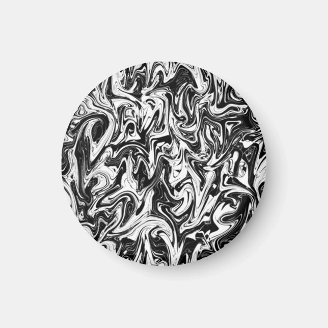 Black & White Swirl Magnet (Front)