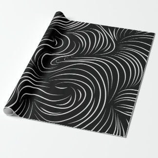 Black & White Swirl Unique Wrapping Paper