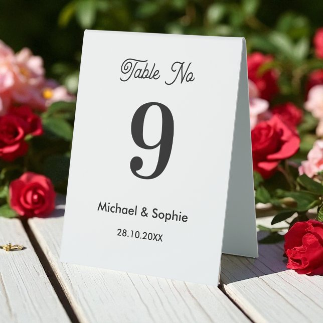 Black White Table Number Wedding (Creator Uploaded)