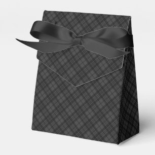 Black white tartan plaid winter Christmas pattern Favour Box