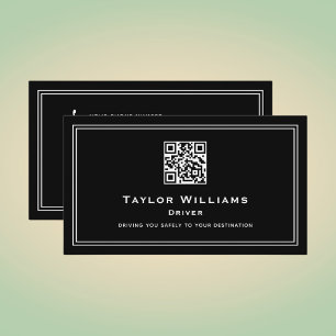 Black White Taxi Driver Chauffeur Airport Service Business Card