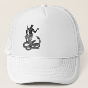 black white thai snake, songkarn, thai new year trucker hat