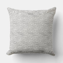 Black White Throw Pillow