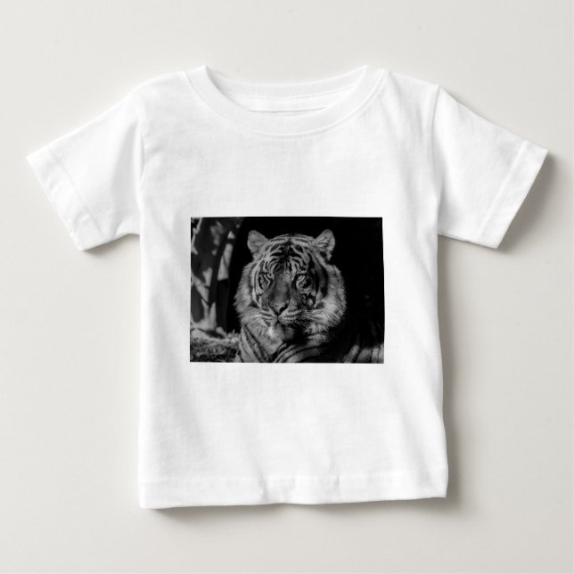 Black & White Tiger Baby T-Shirt (Front)