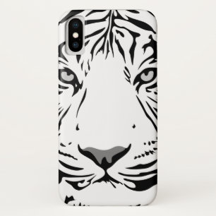 Black & White Tiger iPhone X Case