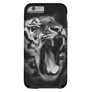 Black & White Tiger Tough iPhone 6 Case