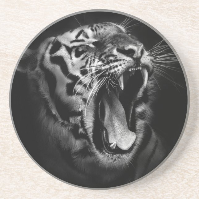 Black & White Tiger Coaster (Front)