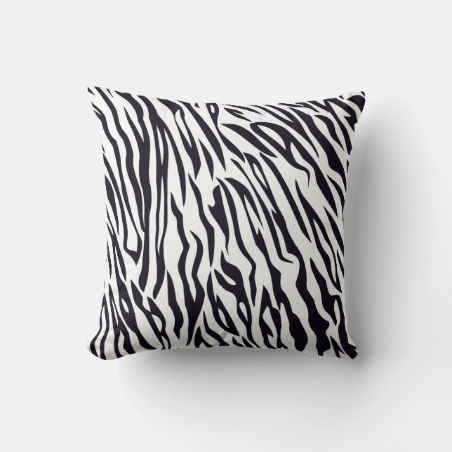 Black White Tiger Cushion (Front)