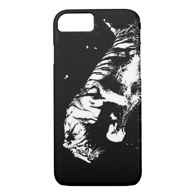 Black & White Tiger iPhone 7 Case (Back)