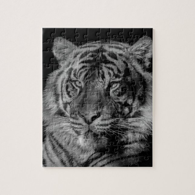 Black & White Tiger Jigsaw Puzzle (Vertical)