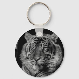 Black & White Tiger Key Ring