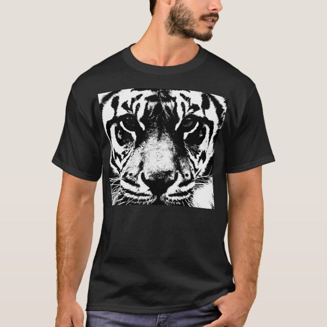 Black & White Tiger T-Shirt (Front)
