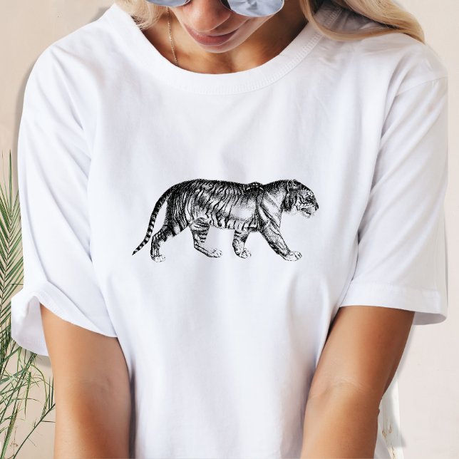 Black & White Tiger T-Shirt (Creator Uploaded)