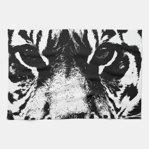Black & White Tiger Tea Towel