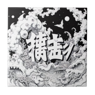 Black & White Tokyo Ceramic Tile