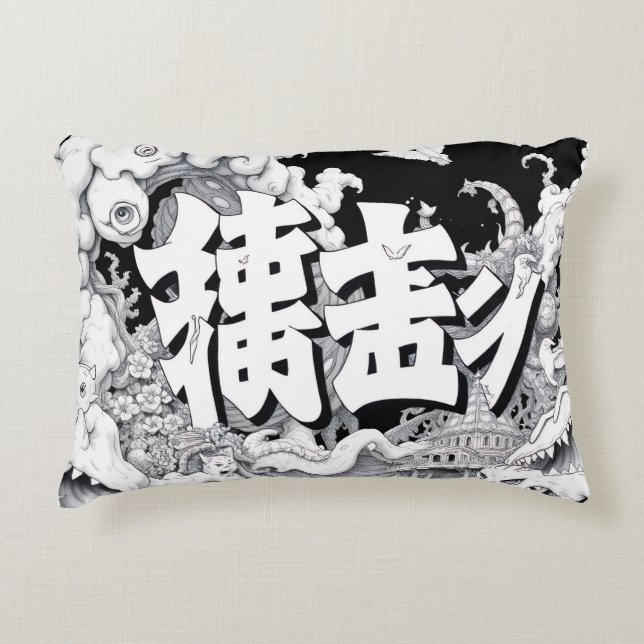 Black & White Tokyo Decorative Cushion (Front)