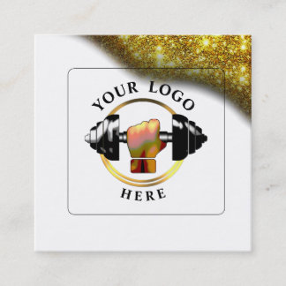 Black White Trainer Social Media Business Card