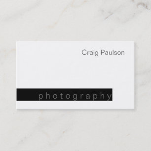 Black & White Trend Photography Business Card