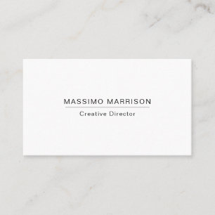 Black & White Trendy Minimalist Professional Business Card