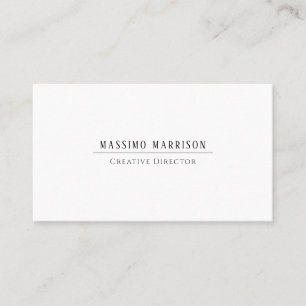 Black & White Trendy Minimalist Professional Business Card