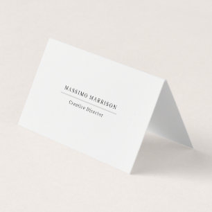 Black & White Trendy Minimalist Professional Business Card