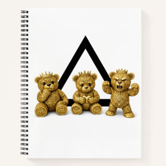Black & White Triangle Design | Powerof3Brand Notebook