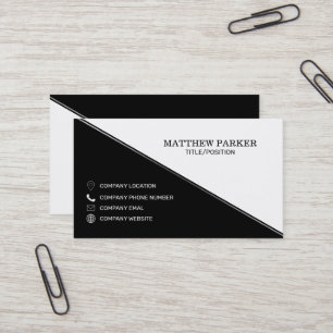 Black & White Triangles  Business Card