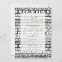 Black White Tribal African Pattern