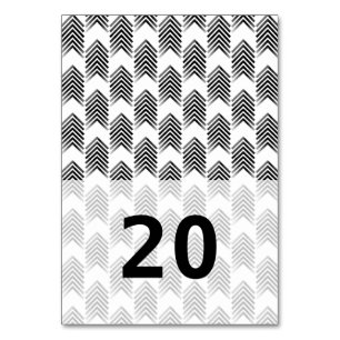 Black White Tribal Arrows Table Card