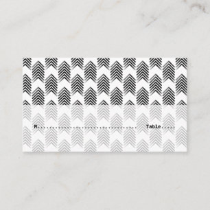 Black White Tribal Arrows Wedding Place Cards