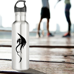 Black White Tribal dragon 710 Ml Water Bottle