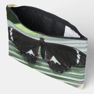 Black & White Tropical Butterfly Accessory Pouch