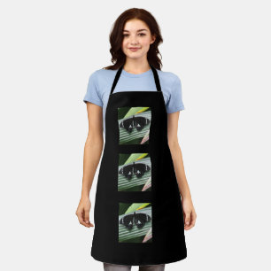 Black & White Tropical Butterfly Apron