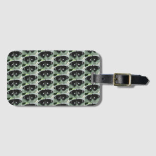 Black & White Tropical Butterfly Luggage Tag