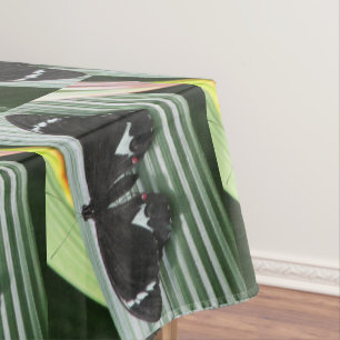 Black & White Tropical Butterfly Tablecloth