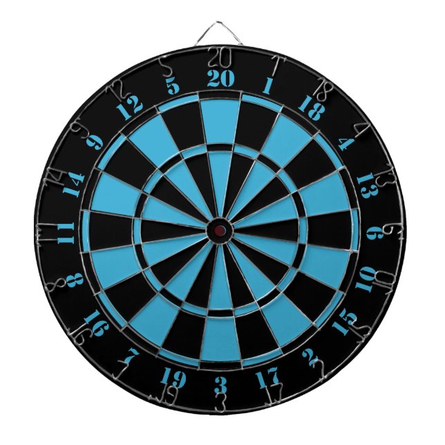 Black White Turquoise Dart Board (Front)