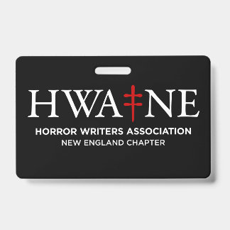 Black/White two sided HWA-NE Badge, generic 6/25 ID Badge