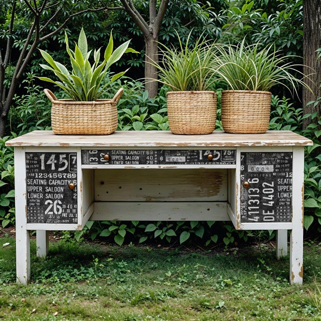 Black White Typography Decoupage Paper (This is a mockup, your design may appear larger/smaller on your decoupage piece.)