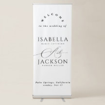 Black & White Typography Elegant Wedding Welcome