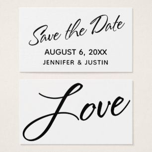 Black & White Typography Save the Date Insert