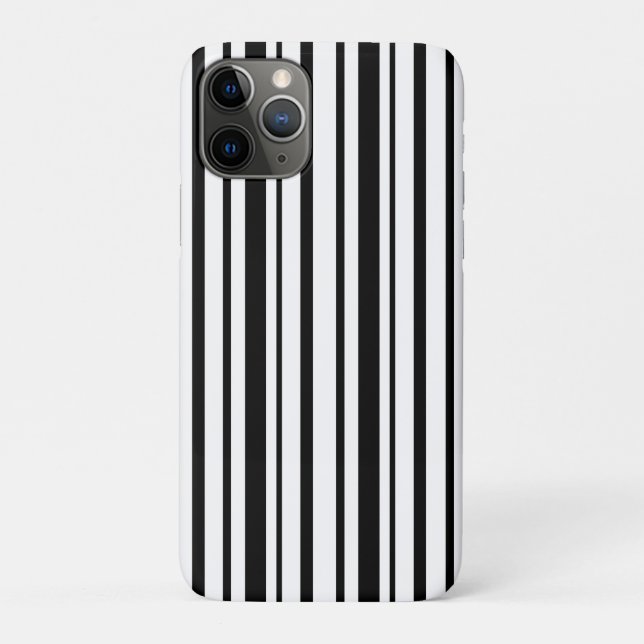 Black & White Uneven Stripes  Case-Mate iPhone Case (Back)