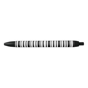 Black & White Uneven Stripes  Ink Pen