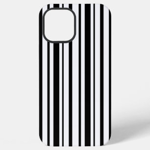Black & White Uneven Stripes  iPhone 12 Pro Max Case