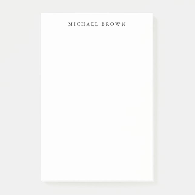 Black White Unique Classical Elegant Plain Post-it Notes (Front)