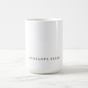 Black White Unique Classical Professional Name Coffee Mug