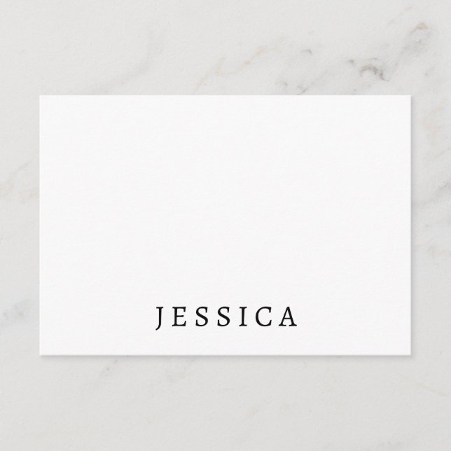 Black White Unique Classical Professional Name Enclosure Card (Front)