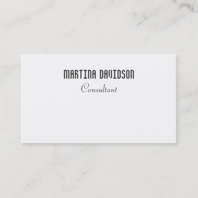 Black White Unique Creative Professional Business Card (Front)