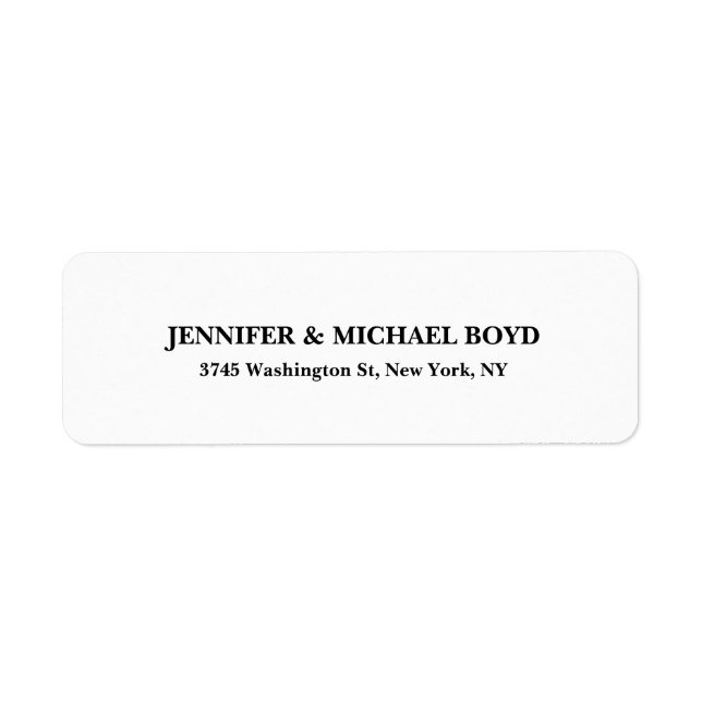 Black & White Unique Retro Classical Family Return Address Label (Front)